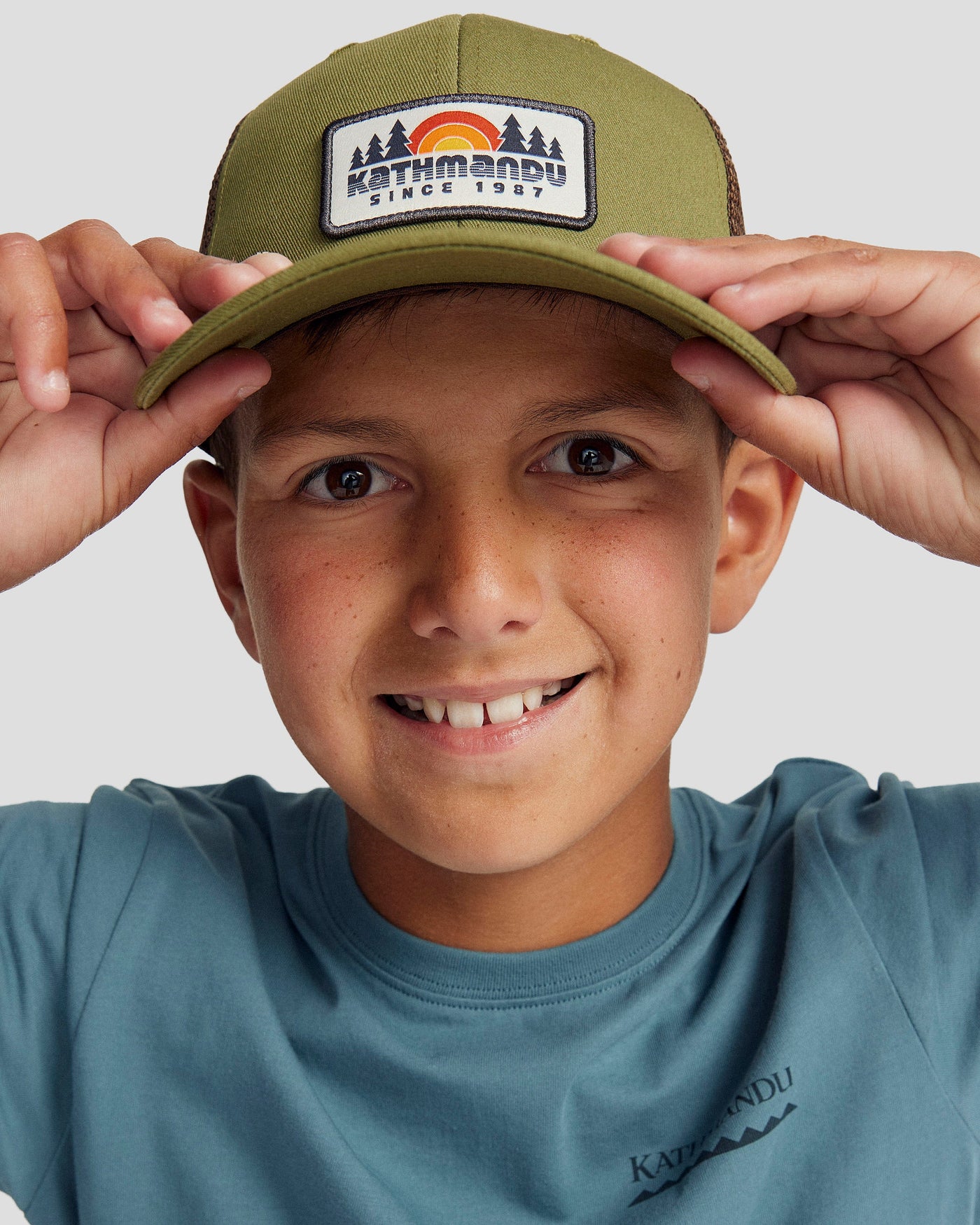 Kids' Trucker Unisex Low Cap - Dark Fern